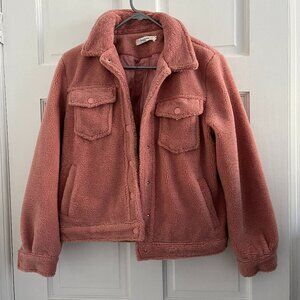 Pink Sherpa Jacket Size Small
